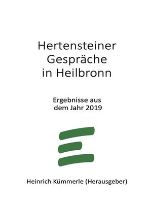 cover image of Hertensteiner Gespräche in Heilbronn